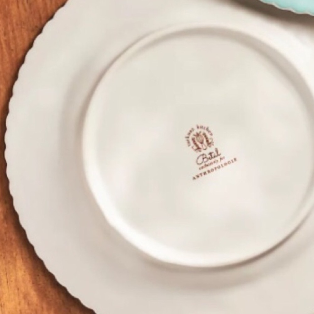 Anthropologie Turkuaz Kitchen Plates Handpainted Glazed Stoneware Floral NWT - Picture 9 of 13